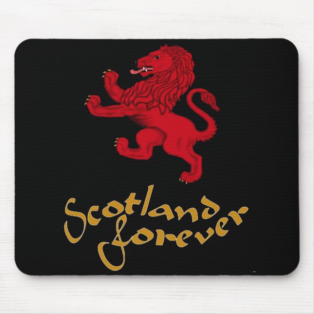 Schottland für immer, aufbäumender Löwe Mousepad (Vorne)