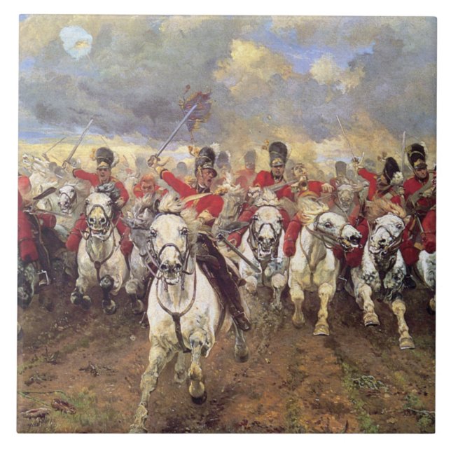 Schottland für immer (Kavalleriebeamte) (Militär) Fliese (Vorderseite)