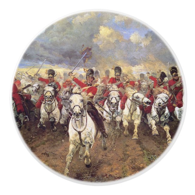 Schottland für immer (Kavalleriebeamte) (Militär) Keramikknauf (Vorderseite)