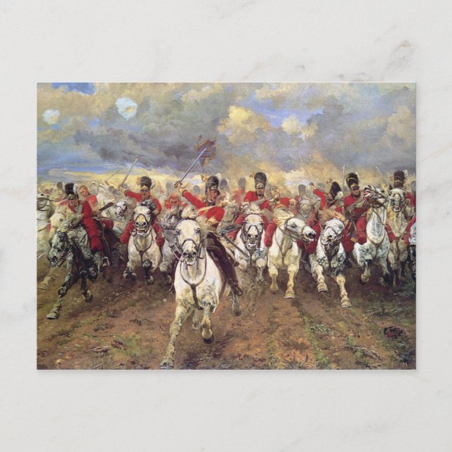 Schottland für immer (Kavalleriebeamte) (Militär) Postkarte (Vorderseite)