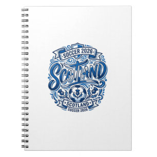 Schottland Fußball 2026 Fußball Bold Land Typograp Notizblock