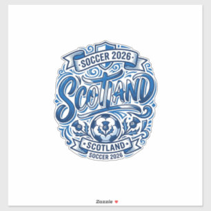 Schottland Fußball 2026 Fußball Fett Land Typograp Aufkleber