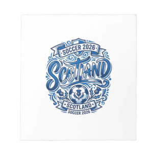 Schottland Fußball 2026 Fußball Fett Land Typograp Notizblock