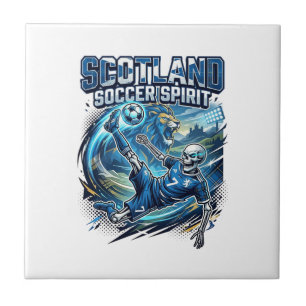 Schottland Fußball Geist Skelett Stürmer Nationen  Fliese