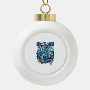 Schottland Fußball Geist Skelett Stürmer Nationen Keramik Kugel-Ornament