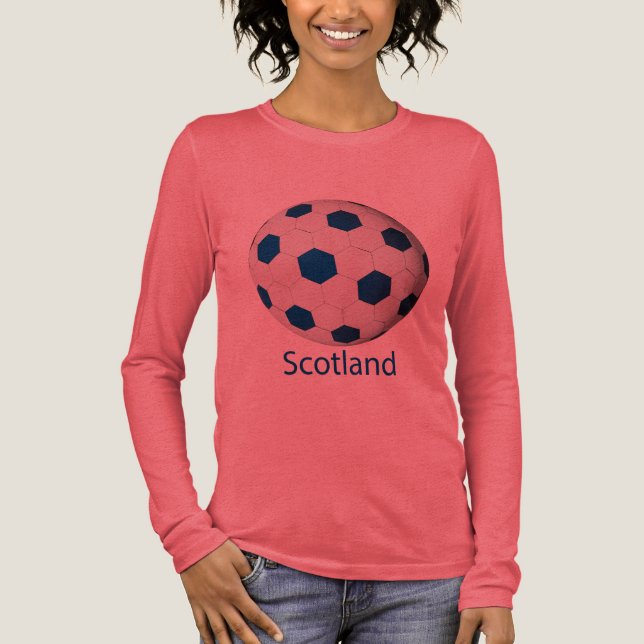 Schottland Fußball Tri-Blend Shirt (Vorderseite)