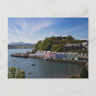 Schottland - Hafen von Portree Postcard Postkarte