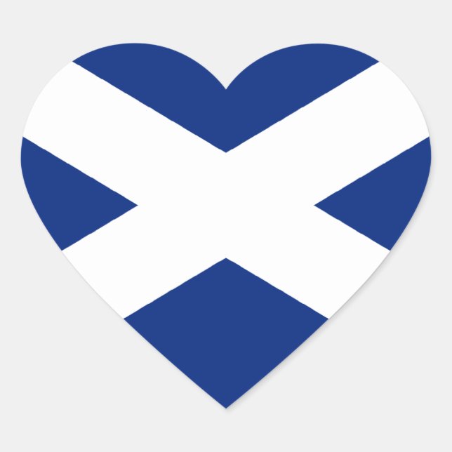 Schottland Herz-Aufkleber (Vorderseite)