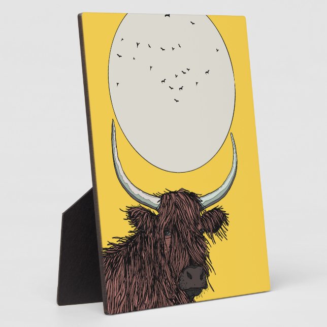 Schottland Highland Cow Fotoplatte (Seite)