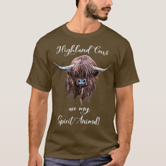 Schottland Highland Cow Spirit Animal T-Shirt