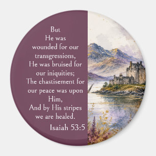 Schottland Highlands Ästhetik, Jesaja 53:5 Bibel Magnet