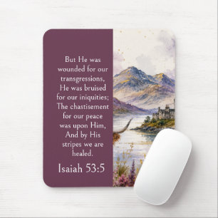 Schottland Highlands Ästhetik, Jesaja 53:5 Bibel Mousepad