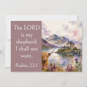 Schottland Highlands Ästhetik, Psalm 23:1 Bibel Einladung