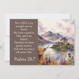 Schottland Highlands Ästhetik, Psalm 28:7 Bibel Einladung