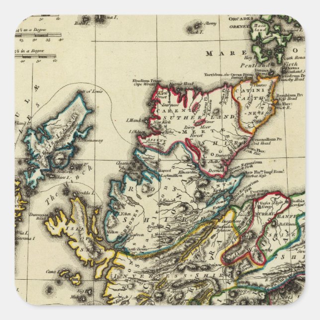 Schottland ist alt, modern quadratischer aufkleber (Vorderseite)