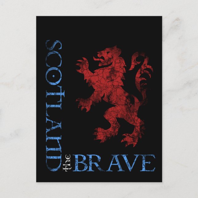 Schottland ist vom Brave Lion Rampant Design ersch Postkarte (Vorderseite)