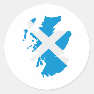 Schottland-Karte Runder Aufkleber