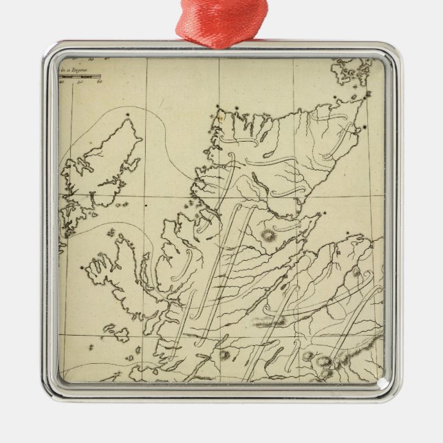 Schottland-Kontur Ornament Aus Metall (Vorne)