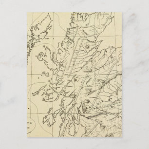 Schottland-Kontur Postkarte