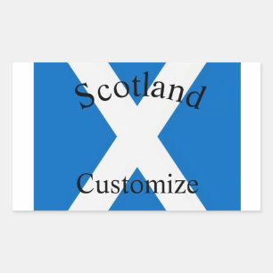 Schottland Landesflagge Thunder_Cove Rechteckiger Aufkleber