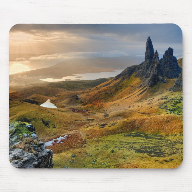 Schottland Landschaftlich Rolling Hills Landschaft Mousepad (Vorne)