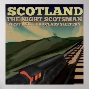 Schottland Locomotive Travel Poster