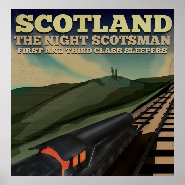 Schottland Locomotive Travel Poster (Vorne)