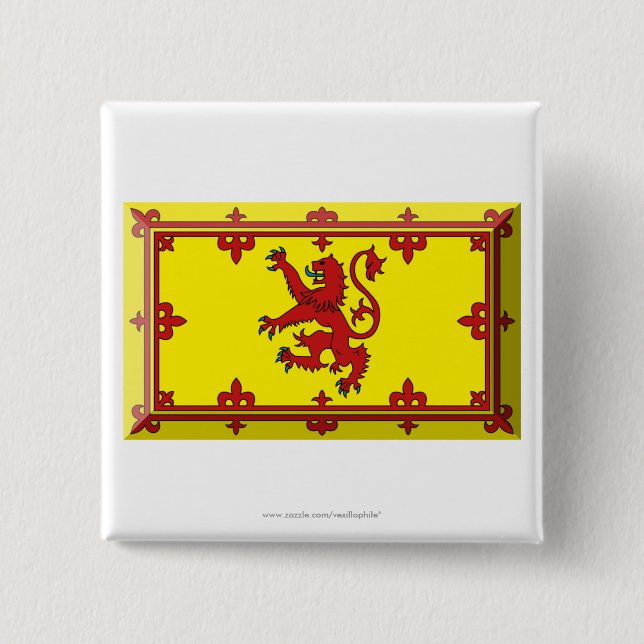 Schottland-Löwe-Flaggen-Juwel Button (Vorderseite)