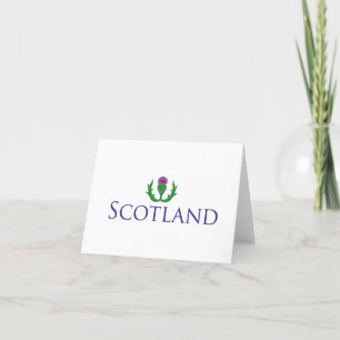 Schottland mit Thistle Note Card Dankeskarte