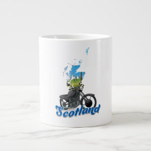 Schottland Motorradkarte Reise Poser Jumbo-Tasse