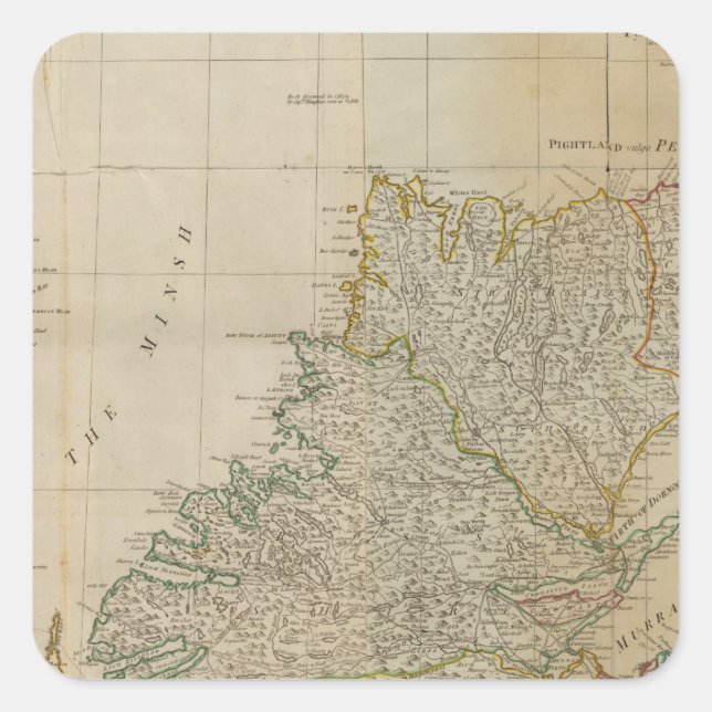 Schottland nördlich quadratischer aufkleber (Vorderseite)