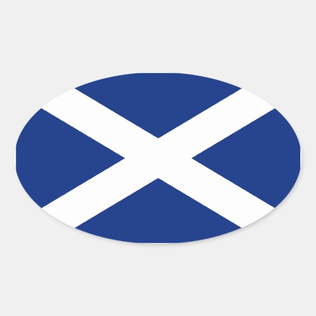 Schottland Ovaler Aufkleber (Vorderseite)