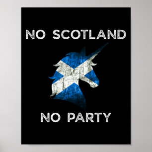 Schottland Party Schottische Flagge Männer Frauen Poster