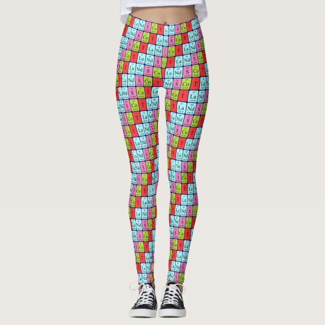 Schottland patriotische Periodentafeln Leggings (1 (Vorderseite)
