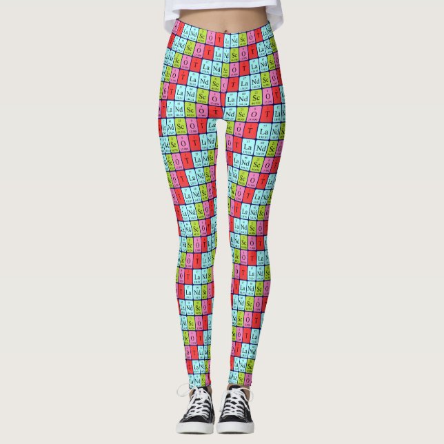 Schottland patriotische Periodentafeln Leggings (4 (Vorderseite)