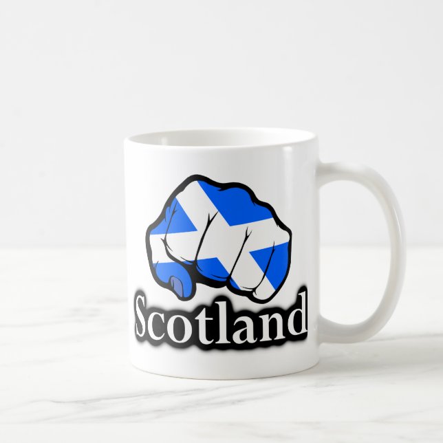 Schottland Proud Scottish Flag Fire Tasse (Rechts)