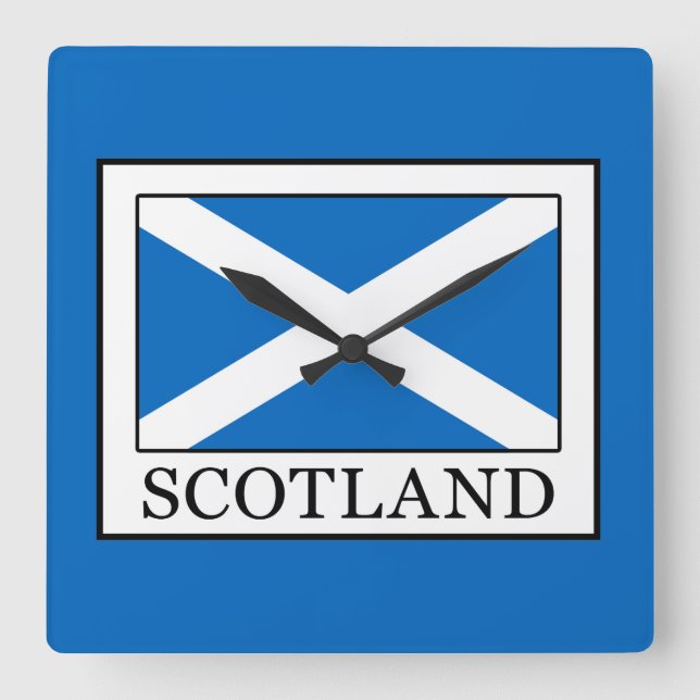 Schottland Quadratische Wanduhr (Vorderseite)