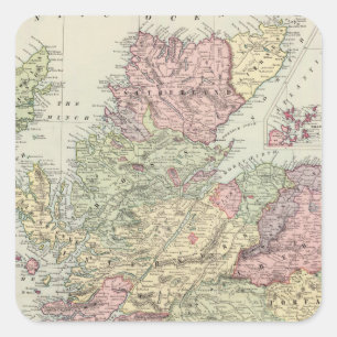 Schottland Quadratischer Aufkleber