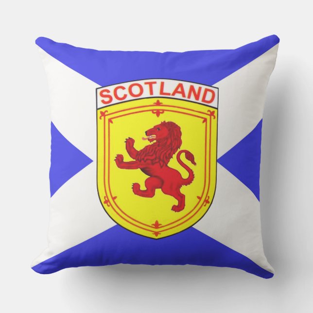 Schottland, Rampant Löwe, alte Flagge Schottlands Kissen (Vorderseite)