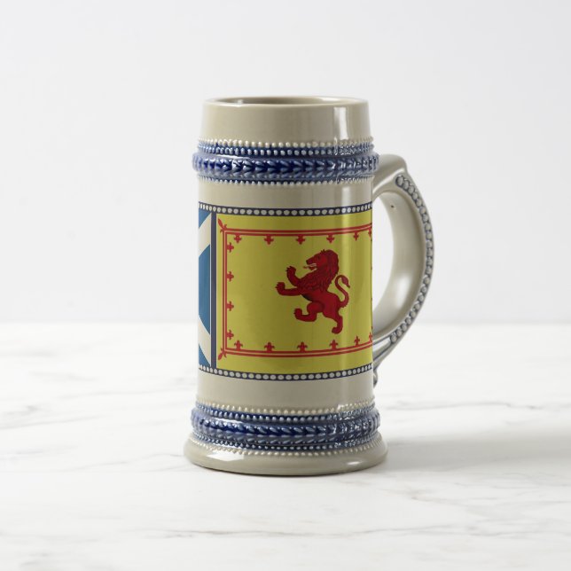 Schottland, Rampant Löwe, Flagge, St. Andrews Flag Bierglas (VorderseiteRechts)