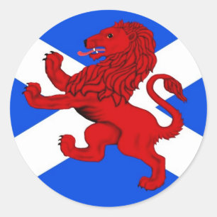 Schottland, Rampant Löwe Runder Aufkleber