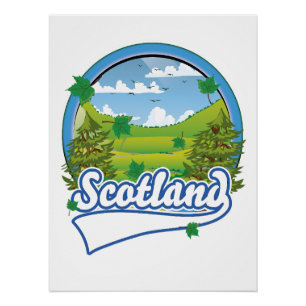 Schottland Reise Logo Poster