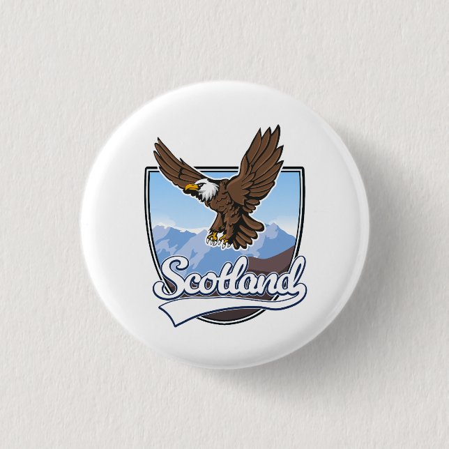 Schottland Reiselogo Button (Vorderseite)