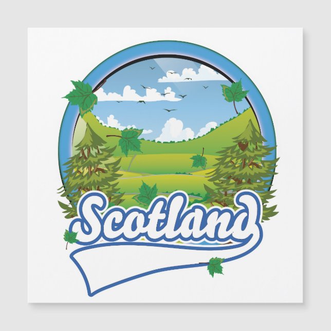 Schottland Reiselogo Magnetkarte (Vorderseite)