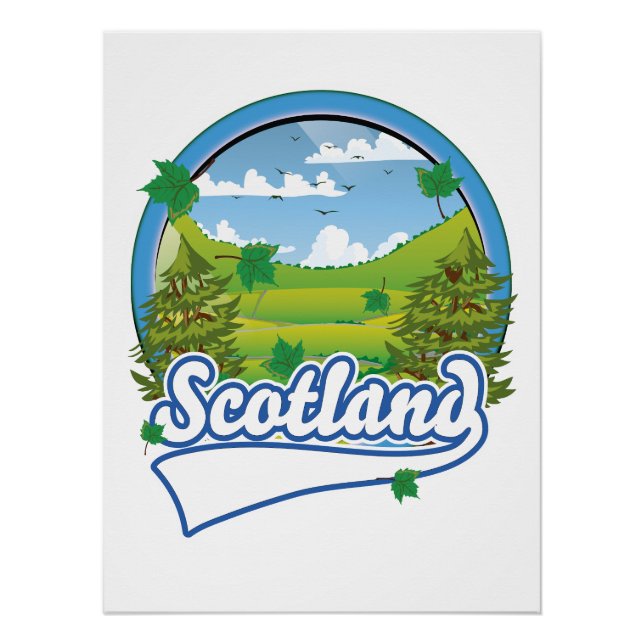 Schottland Reiselogo Poster (Vorderseite)