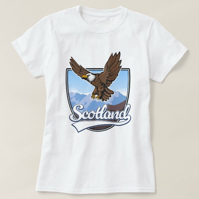 Schottland Reiselogo T-Shirt (Design vorne)