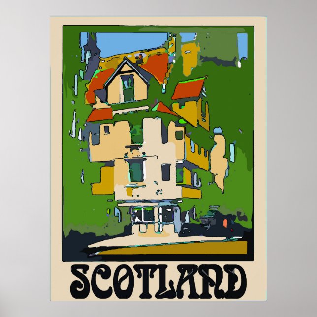 Schottland, Reiseplakat, Text hinzufügen Poster (Vorne)