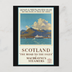 Schottland-Reiseposter Postkarte