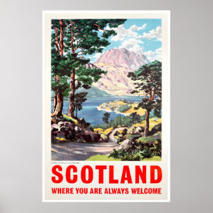 Schottland-Reiseposter Schottische Kunst Loch Mare Poster