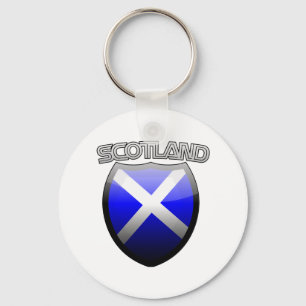Schottland Retro Glas Schlüsselanhänger